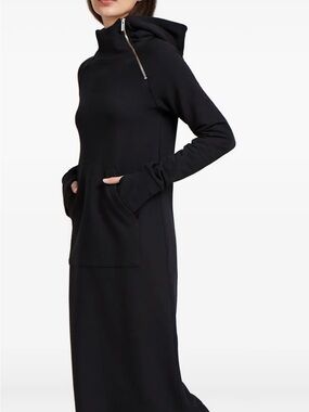 MARCELLA NYC Tompkins Sweatshirt Maxi Dress Black Large